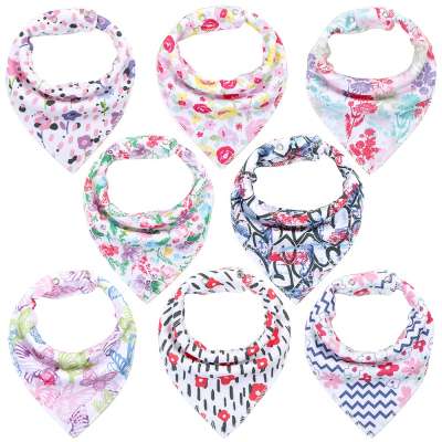 Free Pack Unisex Natural Cotton Soft and Absorbent Excellent Gift Set for Boys and Girls Baby Bandana Bibs