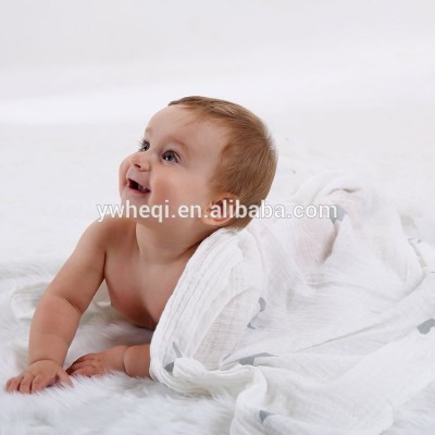 Custom star pattern Hot sales 100% bamboo baby muslin swaddle blanket