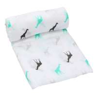 Best baby shower gift softtextile Cotton animal Muslin infant baby swaddle blanket