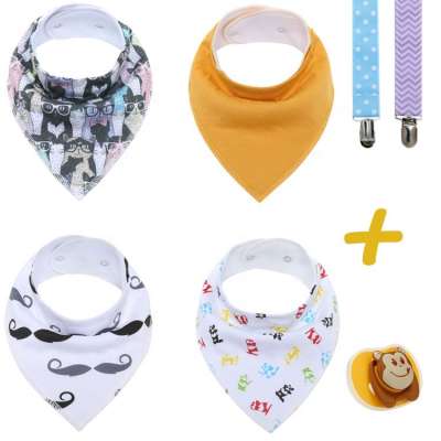 Manufacturer Wholesale Private Label Snap cotton fleece baby bandana bibs