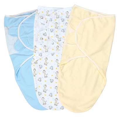 Customized Package  0-12M Newborn Baby Cotton Soft Swaddle wraps Sleeping Bag