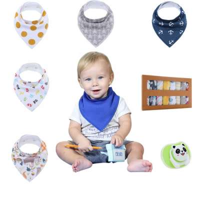 100% Natural Cotton for Drooling and Teething Baby Bandana Bibs