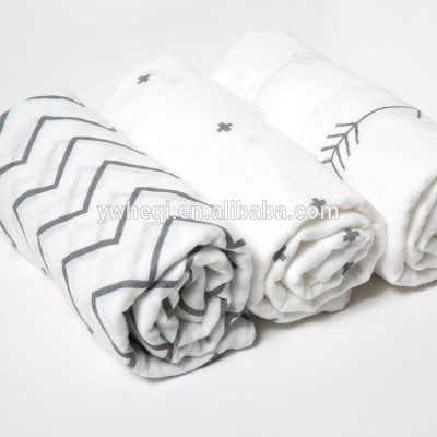 100%muslin cotton baby swaddle wrap blanket