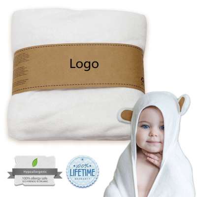 Organic Baby Hooded Towel Ultra Soft Natural Bamboo Towels with Hood for Boys and Girls