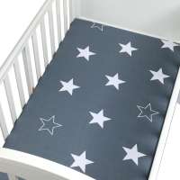 Fitted crib single jersey sheets/printed jersey sheets/100% cotton jersey knit sheet